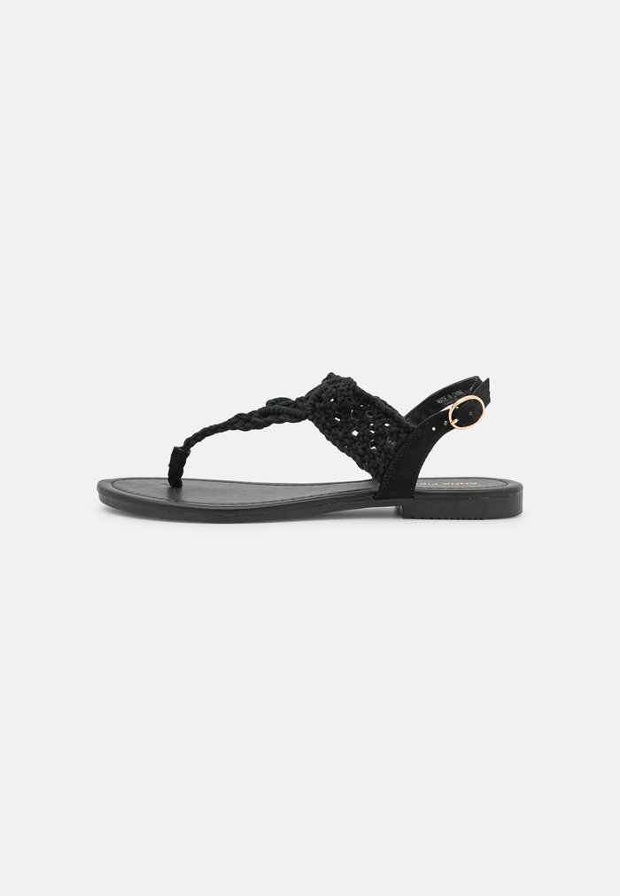 Sandales Anna Field T-bar Noir Femme | QJM-3119816